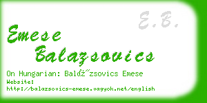 emese balazsovics business card